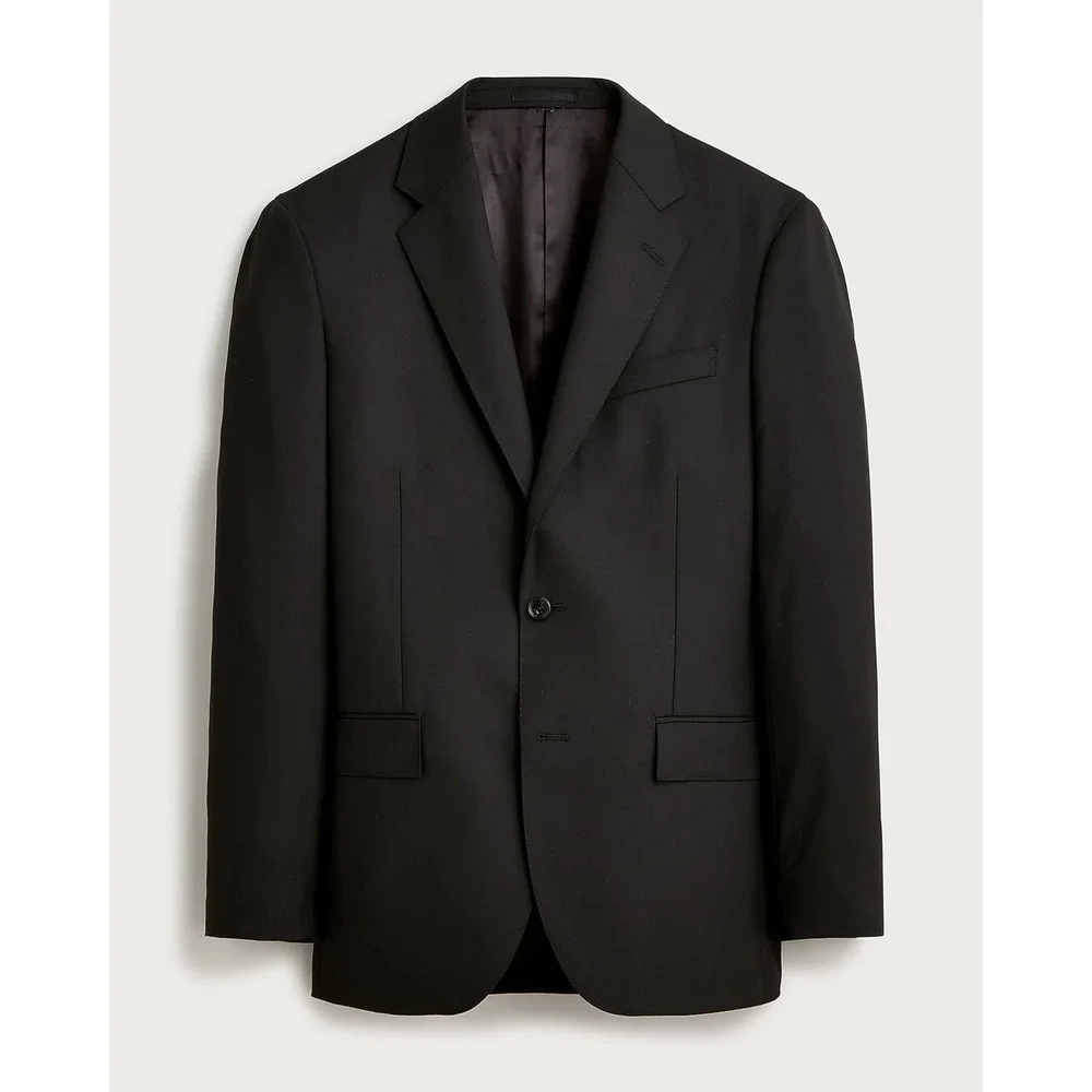 J.Crew Mens Size 44R Crosby Suit Jacket Black Loro Piana Italian Wool BM161 NWT